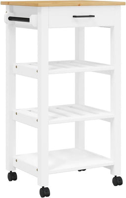 vidaXL - Keukentrolley - MONZA - 48x40x90 - cm - massief - grenenhout