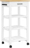 vidaXL - Keukentrolley - MONZA - 48x40x90 - cm - massief - grenenhout