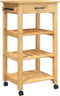 vidaXL - Keukentrolley - MONZA - 48x40x90 - cm - massief - grenenhout