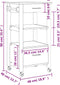 vidaXL - Keukentrolley - MONZA - 48x40x90 - cm - massief - grenenhout