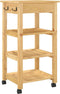 vidaXL - Keukentrolley - MONZA - 48x40x90 - cm - massief - grenenhout