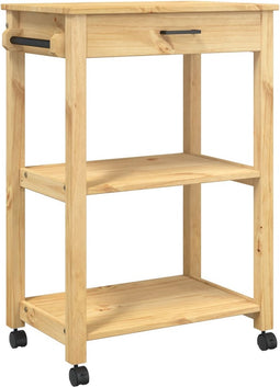 vidaXL - Keukentrolley - MONZA - 60x40x90 - cm - massief - grenenhout
