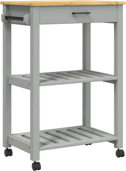 vidaXL - Keukentrolley - MONZA - 60x40x90 - cm - massief - grenenhout
