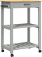 vidaXL - Keukentrolley - MONZA - 60x40x90 - cm - massief - grenenhout