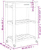 vidaXL - Keukentrolley - MONZA - 60x40x90 - cm - massief - grenenhout