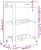 vidaXL - Keukentrolley - MONZA - 60x40x90 - cm - massief - grenenhout