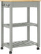 vidaXL - Keukentrolley - MONZA - 60x40x90 - cm - massief - grenenhout