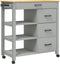 vidaXL - Keukentrolley - MONZA - 84x40x90 - cm - massief - grenenhout