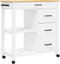 vidaXL - Keukentrolley - MONZA - 84x40x90 - cm - massief - grenenhout