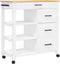 vidaXL - Keukentrolley - MONZA - 84x40x90 - cm - massief - grenenhout