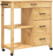 vidaXL - Keukentrolley - MONZA - 84x40x90 - cm - massief - grenenhout