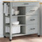vidaXL - Keukentrolley - MONZA - 84x40x90 - cm - massief - grenenhout