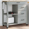 vidaXL - Keukentrolley - MONZA - 84x40x90 - cm - massief - grenenhout