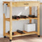 vidaXL - Keukentrolley - MONZA - 84x40x90 - cm - massief - grenenhout