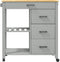vidaXL - Keukentrolley - MONZA - 84x40x90 - cm - massief - grenenhout
