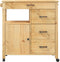 vidaXL - Keukentrolley - MONZA - 84x40x90 - cm - massief - grenenhout