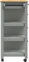 vidaXL - Keukentrolley - MONZA - 84x40x90 - cm - massief - grenenhout