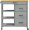 vidaXL - Keukentrolley - MONZA - 84x40x90 - cm - massief - grenenhout