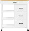 vidaXL - Keukentrolley - MONZA - 84x40x90 - cm - massief - grenenhout