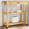 vidaXL - Keukentrolley - MONZA - 84x40x90 - cm - massief - grenenhout