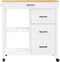 vidaXL - Keukentrolley - MONZA - 84x40x90 - cm - massief - grenenhout