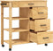 vidaXL - Keukentrolley - MONZA - 84x40x90 - cm - massief - grenenhout