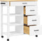 vidaXL - Keukentrolley - MONZA - 84x40x90 - cm - massief - grenenhout
