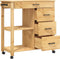 vidaXL - Keukentrolley - MONZA - 84x40x90 - cm - massief - grenenhout