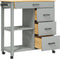vidaXL - Keukentrolley - MONZA - 84x40x90 - cm - massief - grenenhout