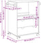 vidaXL - Keukentrolley - OTTA - 59x45x80 - cm - massief - grenenhout