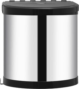 vidaXL - Keukenvuilnisbak - inbouw - 8 - L - roestvrij - staal