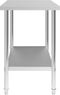 vidaXL - Keukenwerktafel - 100x60x85 - cm - roestvrij - staal