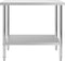 vidaXL - Keukenwerktafel - 100x60x85 - cm - roestvrij - staal