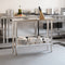 vidaXL - Keukenwerktafel - 110x30x85 - cm - roestvrij - staal