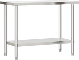 vidaXL - Keukenwerktafel - 110x55x85 - cm - roestvrij - staal