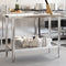 vidaXL - Keukenwerktafel - 110x55x85 - cm - roestvrij - staal