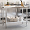 vidaXL - Keukenwerktafel - 110x55x85 - cm - roestvrij - staal