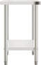 vidaXL - Keukenwerktafel - 110x55x85 - cm - roestvrij - staal