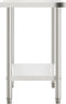 vidaXL - Keukenwerktafel - 110x55x85 - cm - roestvrij - staal