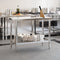vidaXL - Keukenwerktafel - 110x55x85 - cm - roestvrij - staal