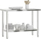 vidaXL - Keukenwerktafel - 110x55x85 - cm - roestvrij - staal