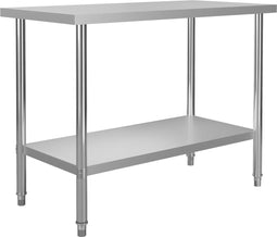 vidaXL - Keukenwerktafel - 120x60x85 - cm - roestvrij - staal
