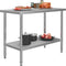 vidaXL - Keukenwerktafel - 120x60x85 - cm - roestvrij - staal