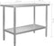 vidaXL - Keukenwerktafel - 120x60x85 - cm - roestvrij - staal