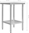 vidaXL - Keukenwerktafel - 60x60x85 - cm - roestvrij - staal