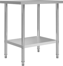 vidaXL - Keukenwerktafel - 80x60x85 - cm - roestvrij - staal