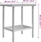 vidaXL - Keukenwerktafel - 80x60x85 - cm - roestvrij - staal