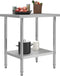 vidaXL - Keukenwerktafel - 80x60x85 - cm - roestvrij - staal