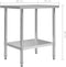 vidaXL - Keukenwerktafel - 80x60x85 - cm - roestvrij - staal