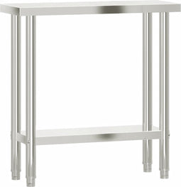 vidaXL - Keukenwerktafel - 82,5x30x85 - cm - roestvrij - staal